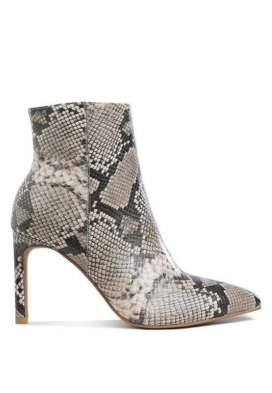 Tatria Textured Stiletto Heel Ankle Boots - Tigbul's Variety Fashion Shop