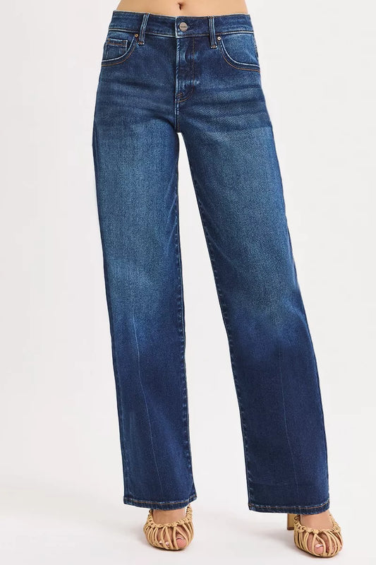 RISEN Mid Rise Wide Baggy Jeans - Tigbul's Variety Fashion Shop