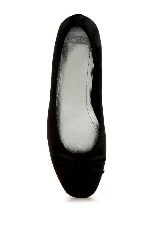 Fearless Satin Bow Embellished Ballerinas - Tigbul's Variety Fashion Shop