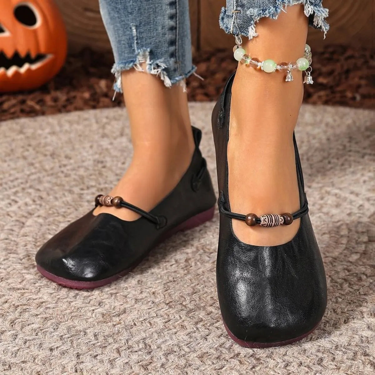 Round Toe Flats Slip-Ons - Tigbul's Variety Fashion Shop