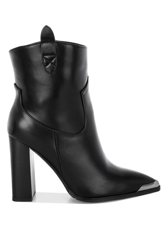 Hatter Pointed Toe Faux Leather Boots - Tigbul's Variety Fashion Shop
