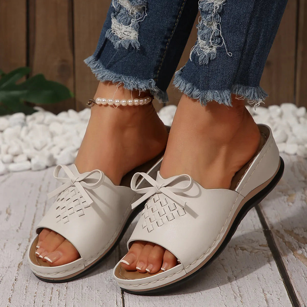 Open Toe Wedge Sandals - Tigbul's Variety Fashion Shop