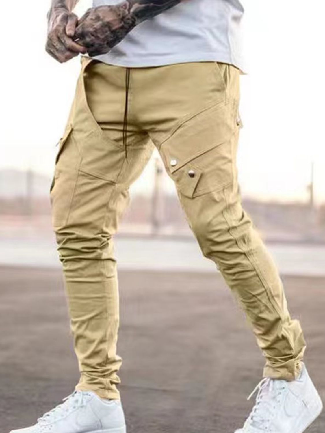 Men's Plus Size Pants with Cargo Pockets - Tigbul's Variety Fashion Shop