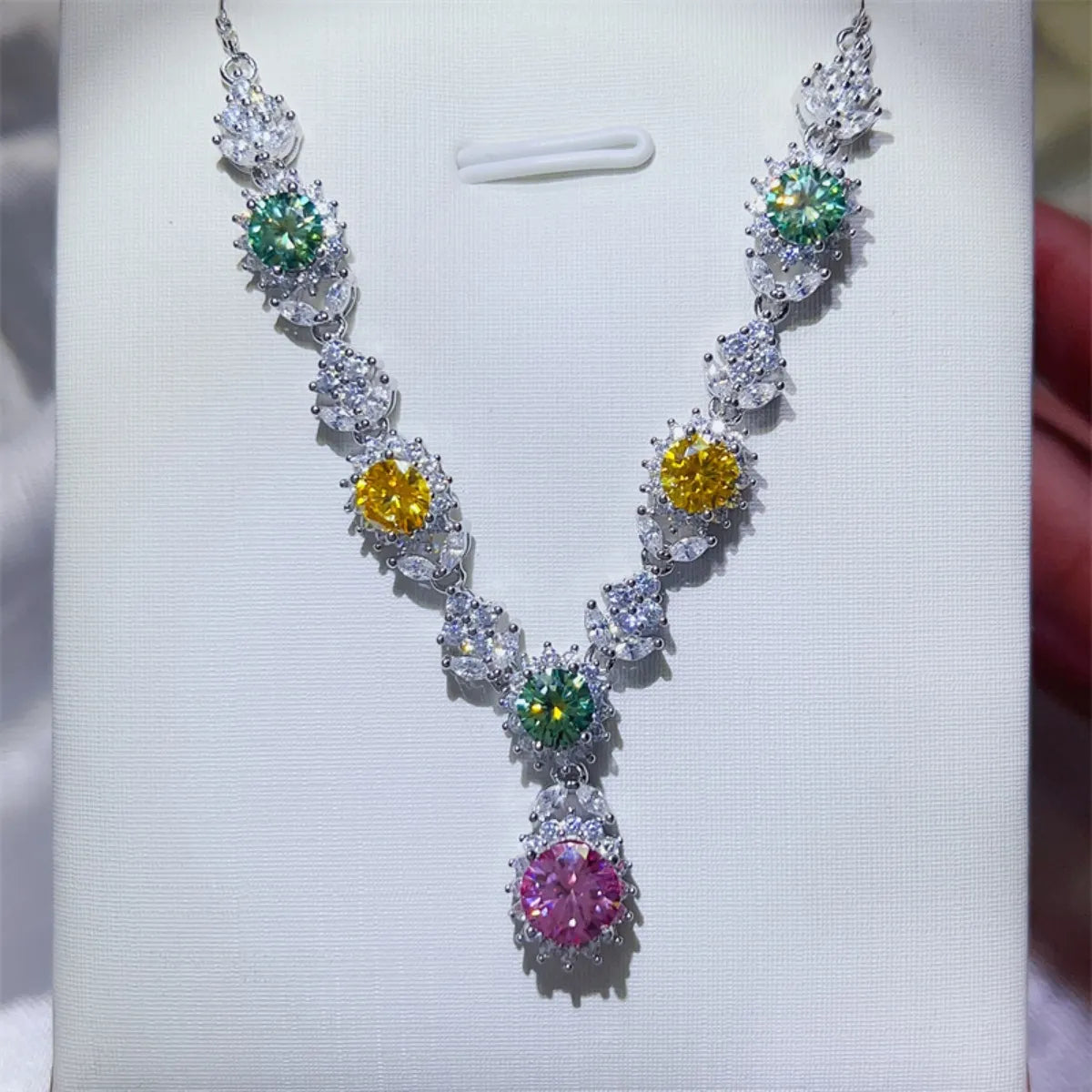 3.5 Carat Moissanite 925 Sterling Silver Necklace - Tigbul's Variety Fashion Shop
