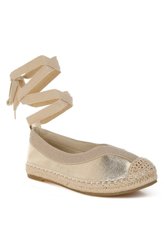 Zayal Metallic Detachable Lace Espadrilles - Tigbul's Variety Fashion Shop