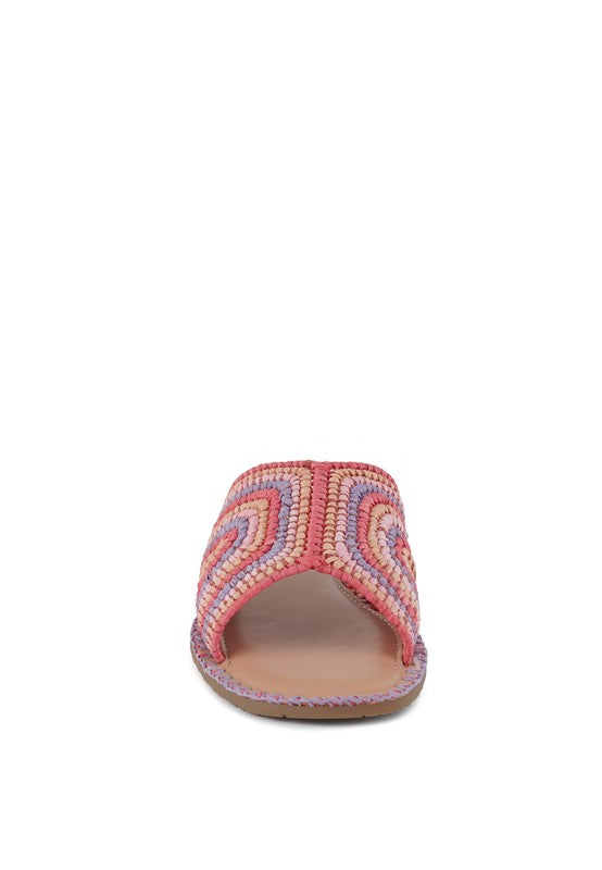 Kivah Handwoven Raffia Slip-On Flats - Tigbul's Variety Fashion Shop