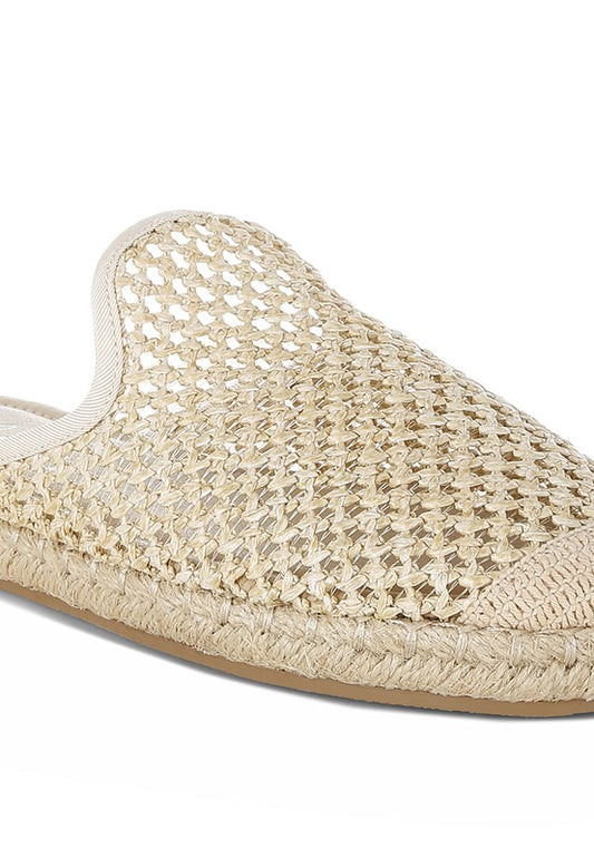 Nongai Raffia Espadrilles Mules - Tigbul's Variety Fashion Shop