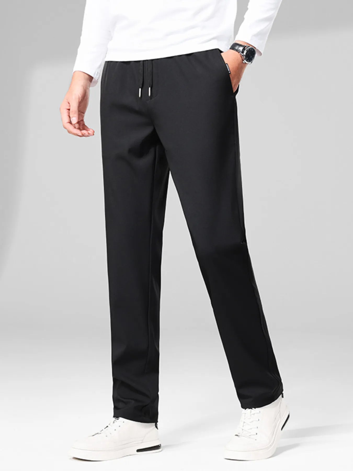 Men's Plus Size Drawstring Pants with Pockets - Tigbul's Variety Fashion Shop