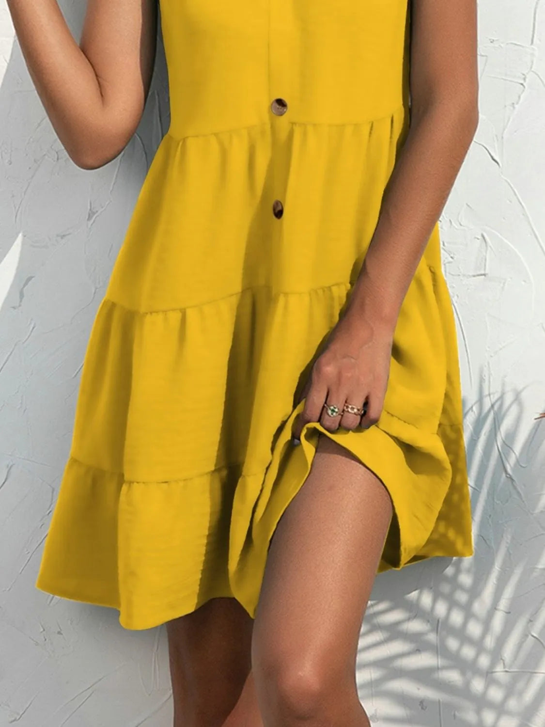 V-Neck Sleeveless Mini Tank Dress - Tigbul's Variety Fashion Shop