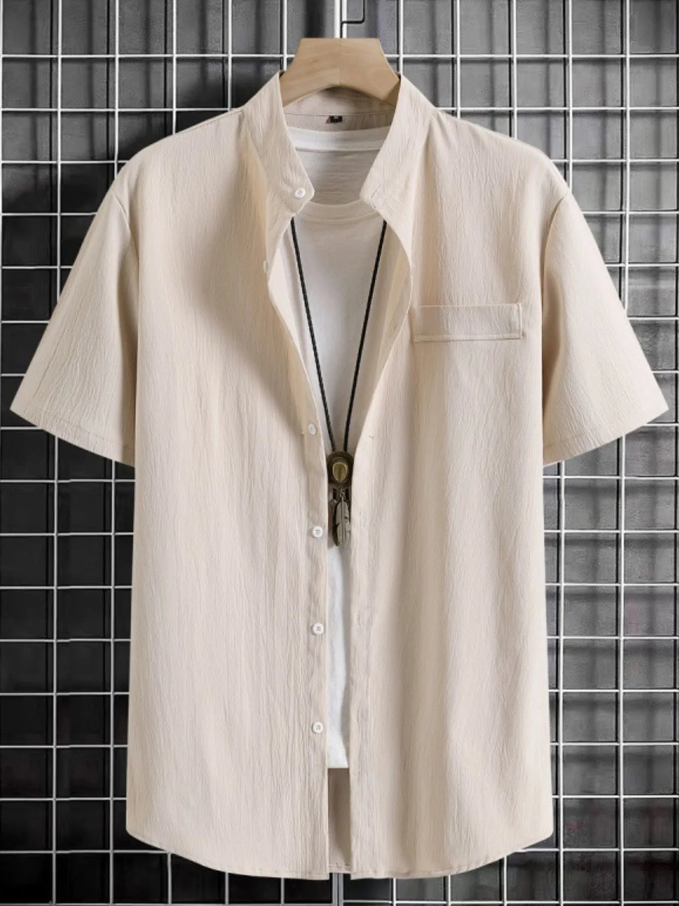 Men's Button Up Short Sleeve Shirt - Tigbul's Variety Fashion Shop