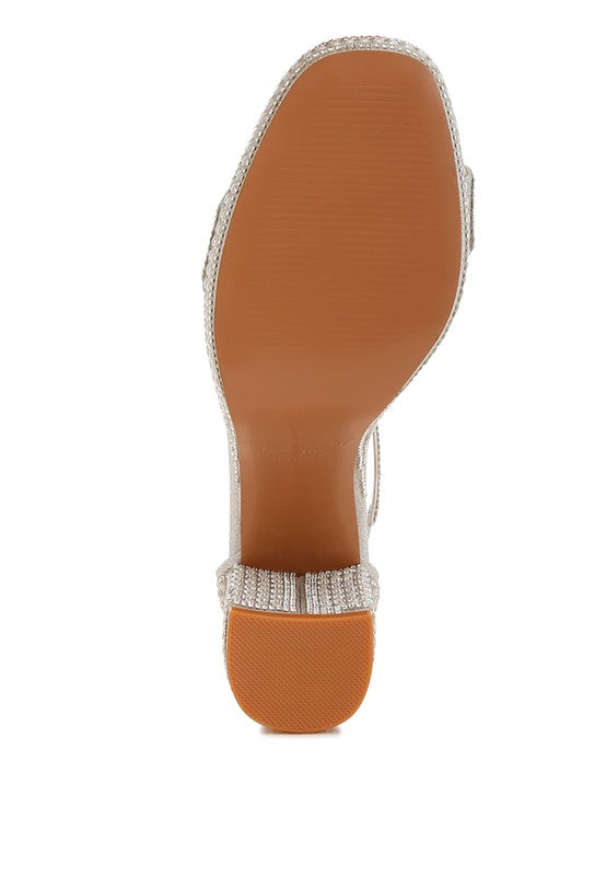 Mejuri Rhinestones And Pearl Embellished Sandals - Tigbul's Variety Fashion Shop