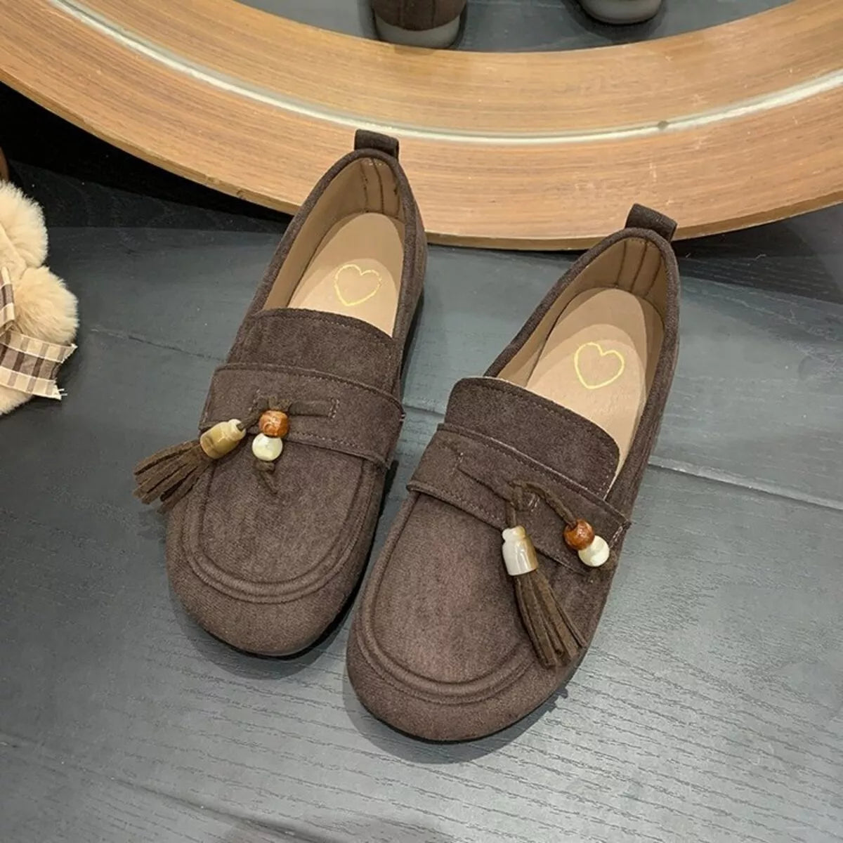 Tassel Round Toe Slip-Ons - Tigbul's Variety Fashion Shop