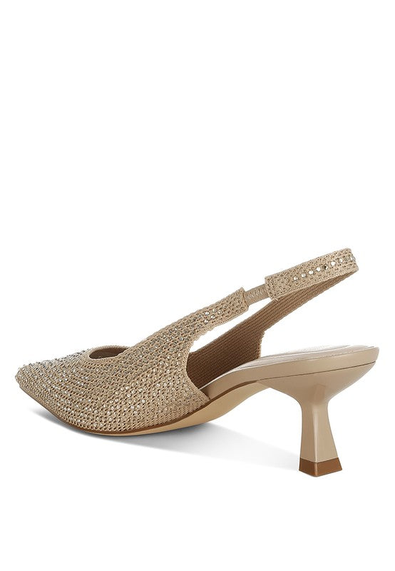 Julep Flyknit Rhinestone Slingback Sandals - Tigbul's Variety Fashion Shop