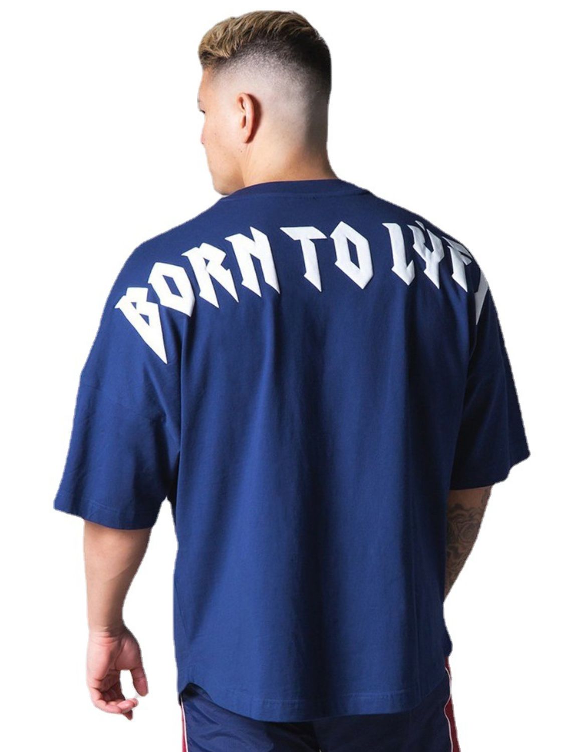 Men's Plus Size Letter Round Neck Half Sleeve T-Shirt - Tigbul's Variety Fashion Shop