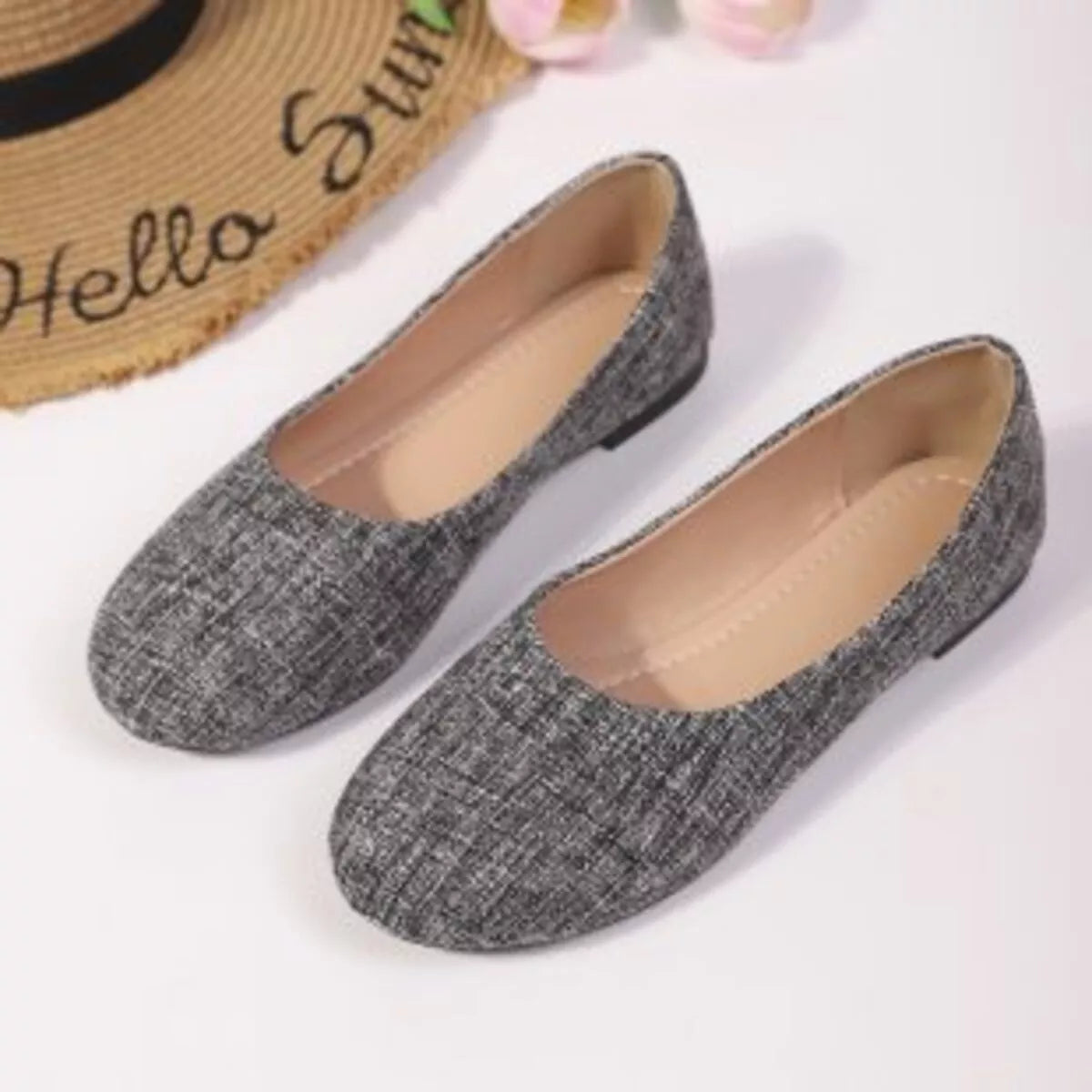 Round Toe Flats Slip-Ons - Tigbul's Variety Fashion Shop
