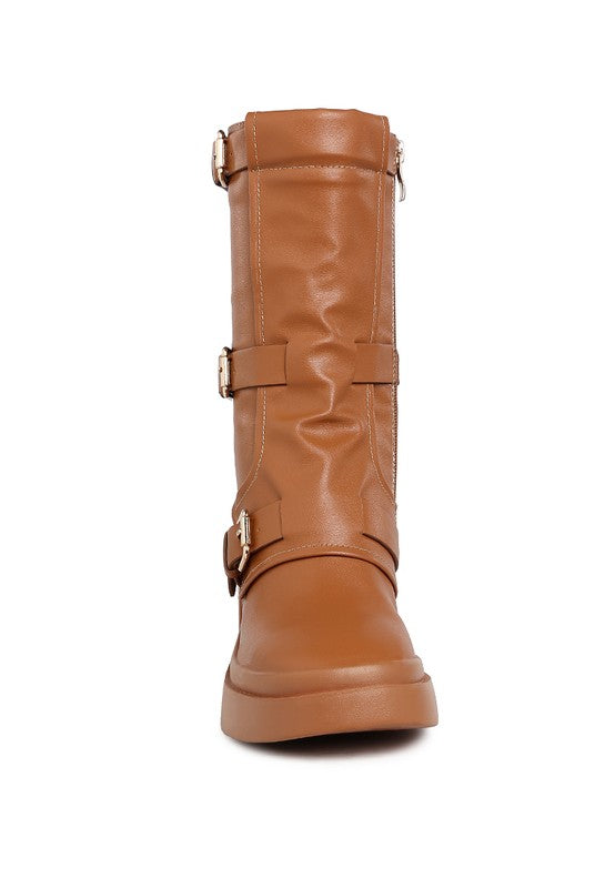 Syrah Chunky Biker Boots - Tigbul's Variety Fashion Shop