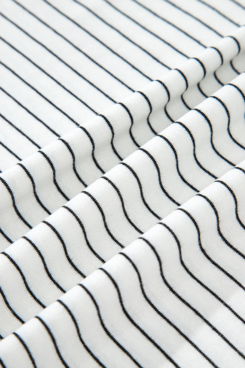 Stripe Cap Sleeve Crew Neck Casual Tee with Chest Pocket - Tigbul's Variety Fashion Shop