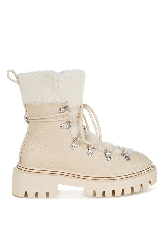 Omul Fleece & Faux Leather Boots - Tigbul's Variety Fashion Shop