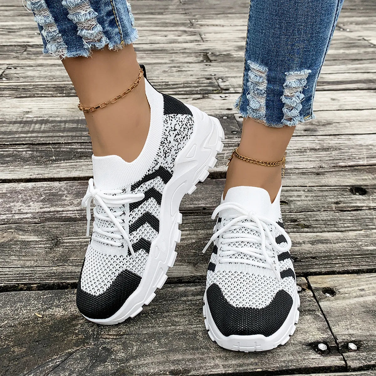 Breathable Mesh Contrast Athletic - Tigbul's Variety Fashion Shop