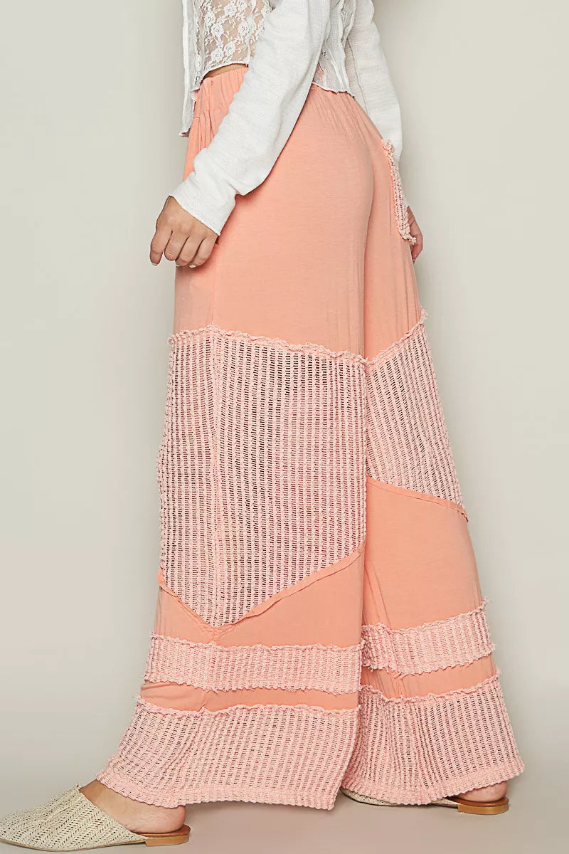 POL Drawstring Elastic Waistband Wide-Leg Pants - Tigbul's Variety Fashion Shop