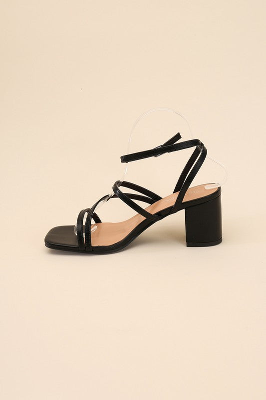 Strappy Block Heel Sandals - Tigbul's Variety Fashion Shop