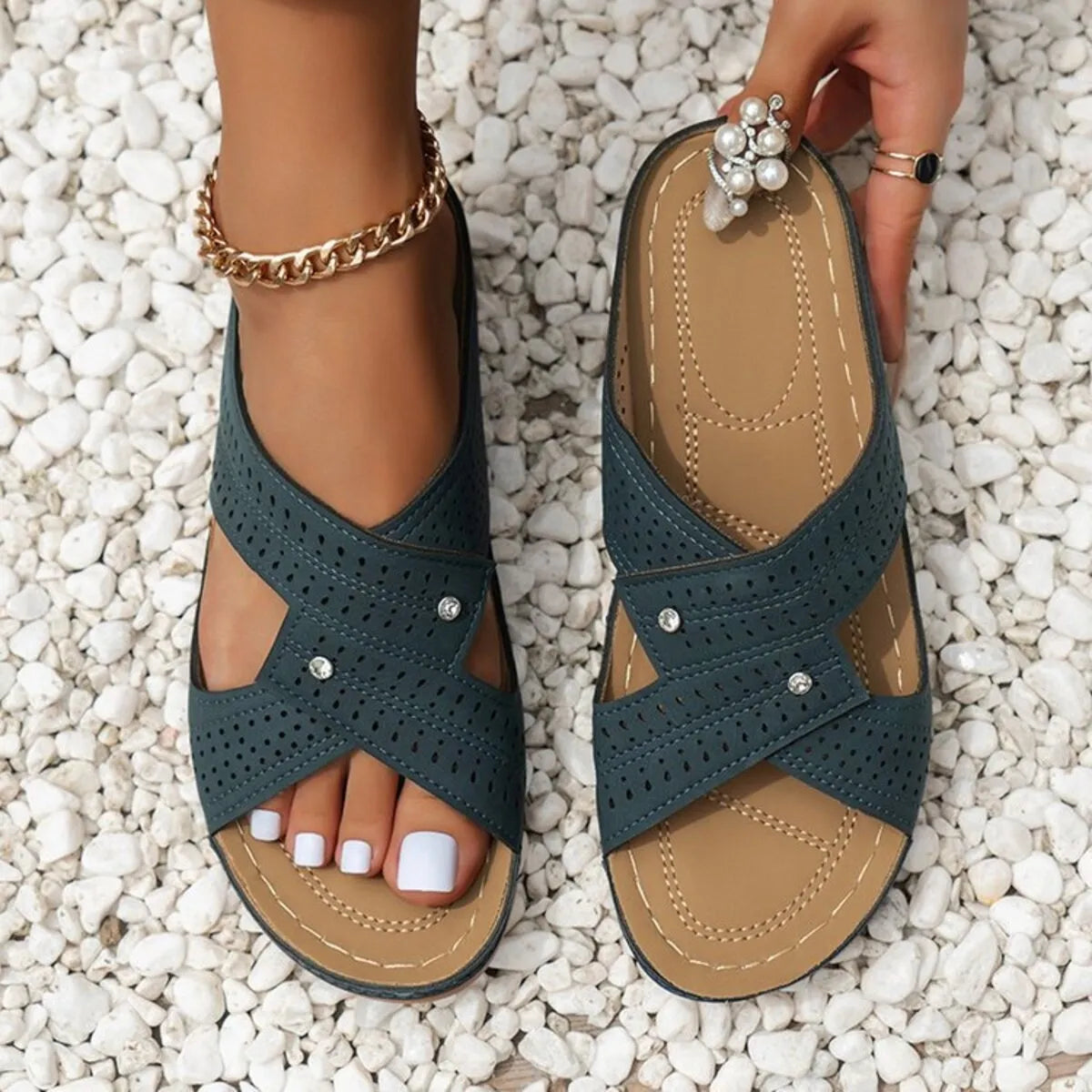 Open Toe Wedge Sandals - Tigbul's Variety Fashion Shop
