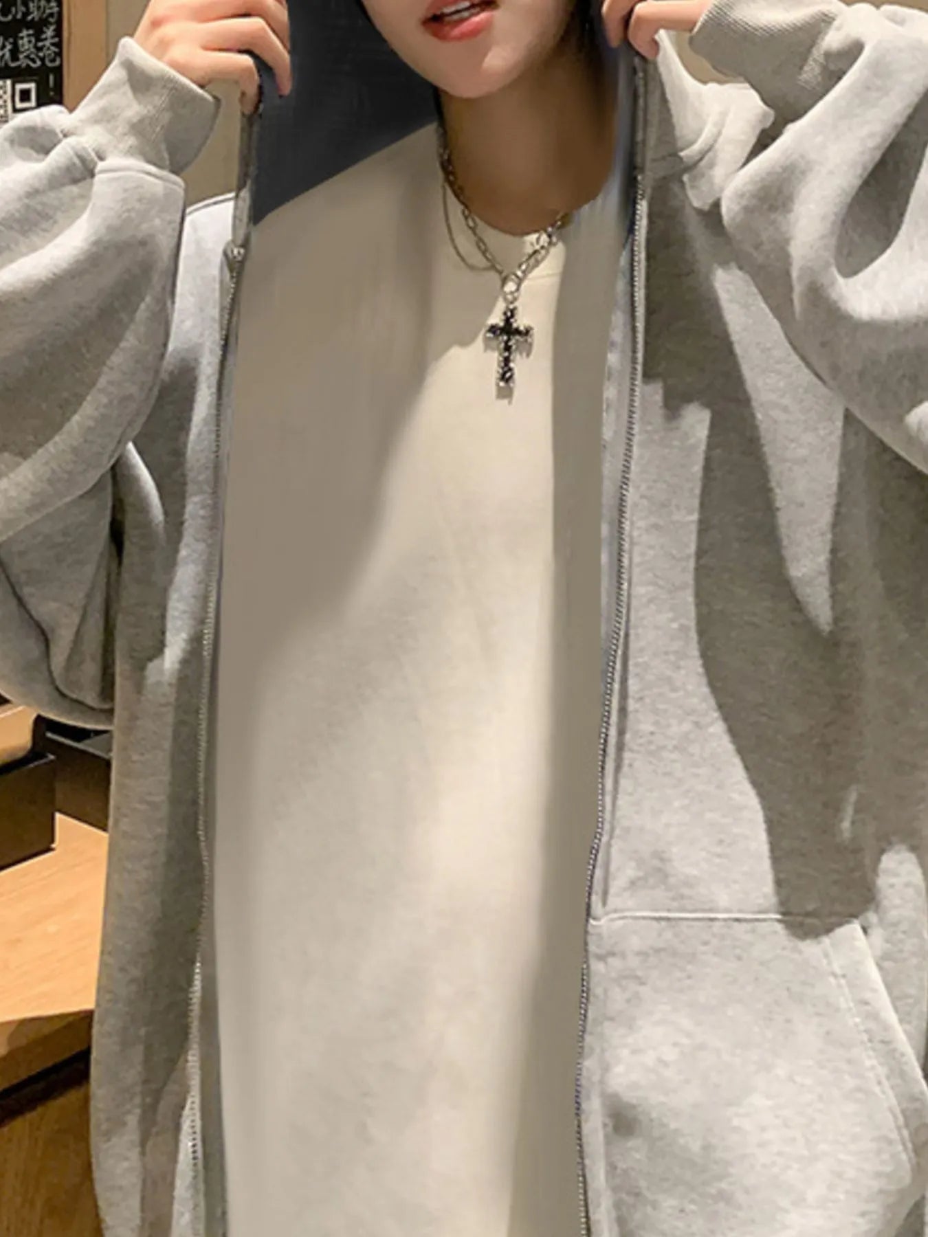 Men's Plus Size Zip Up Oversized Hoodie - Tigbul's Variety Fashion Shop
