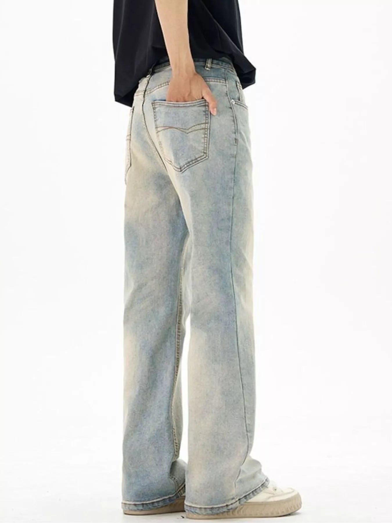 Men's Wash Flare Jeans - Tigbul's Variety Fashion Shop