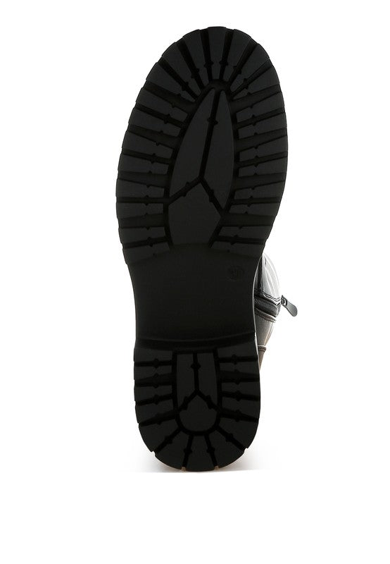 Nimba Rhinestone jeweled Chunky Boots - Tigbul's Variety Fashion Shop