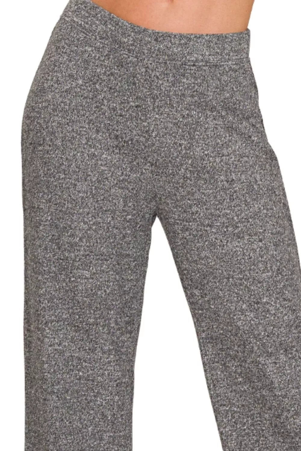 Soft Elastic Waisted Black Flare Pants - Tigbul's Variety Fashion Shop