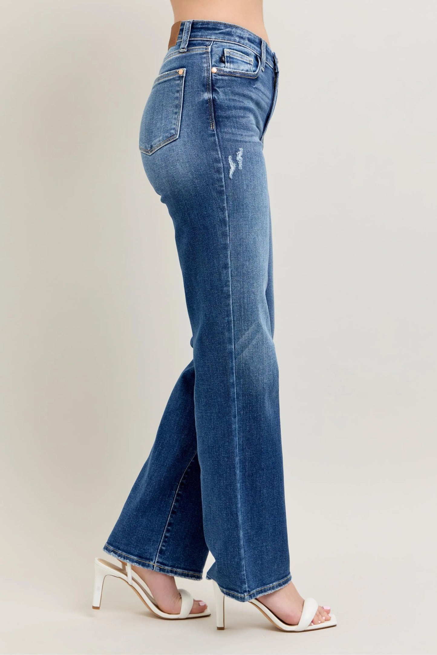 Judy Blue Full Size High Waist 90's Straight Leg Jeans Plus Size - Tigbul's Variety Fashion Shop