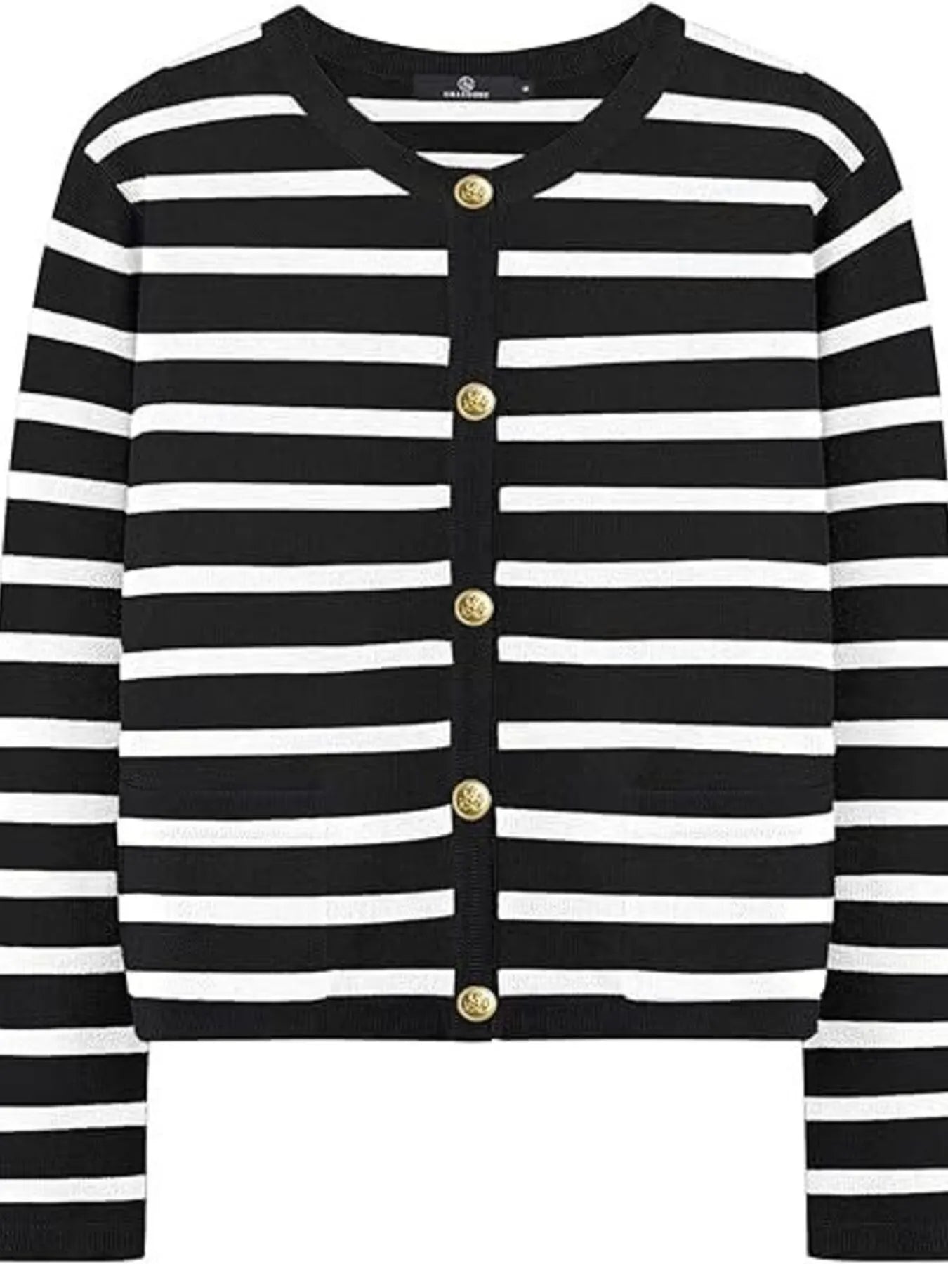 Striped Button-Up Cardigan - Tigbul's Variety Fashion Shop