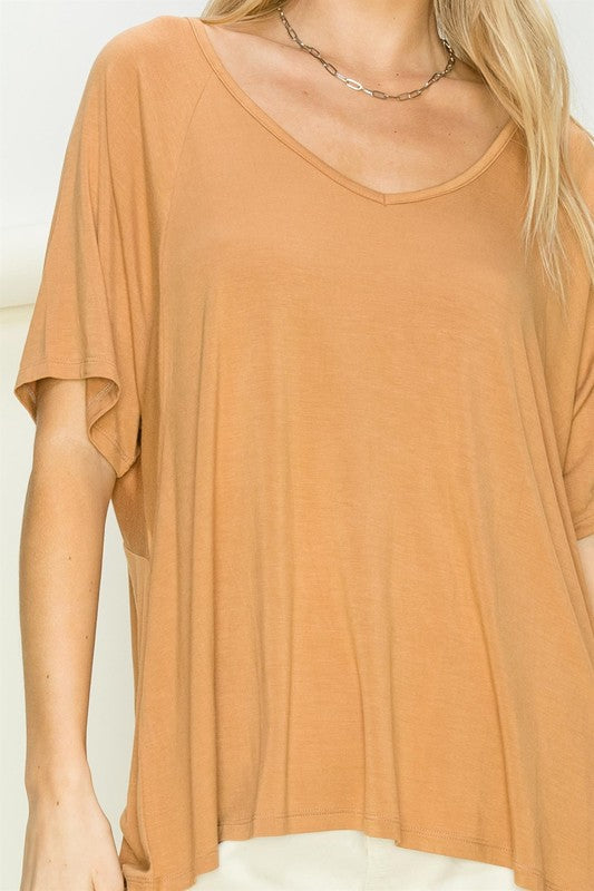 Oversized Short Sleeve Top - Tigbul's Variety Fashion Shop