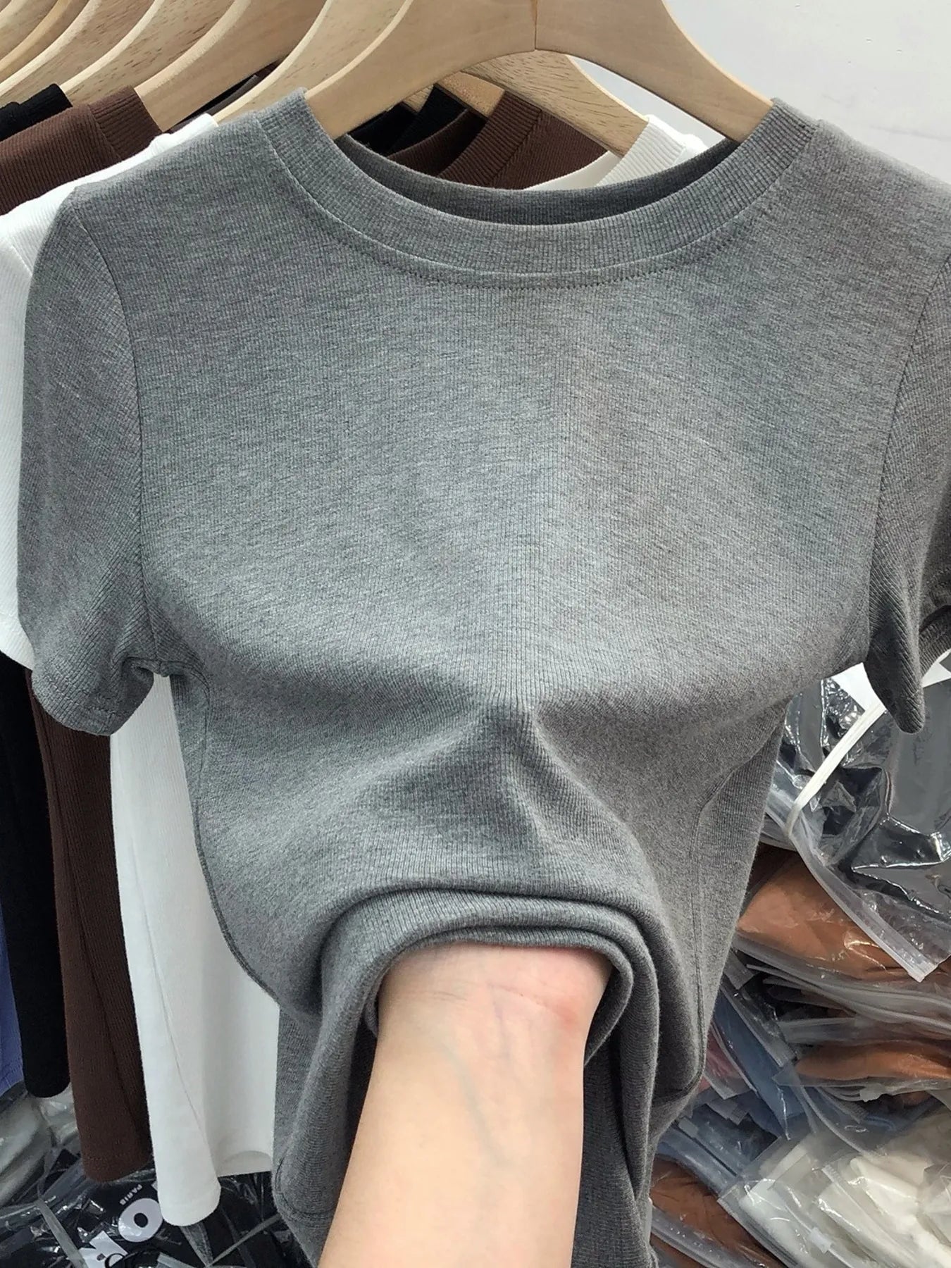 Crew Neck Short Sleeve T-Shirt - Tigbul's Variety Fashion Shop