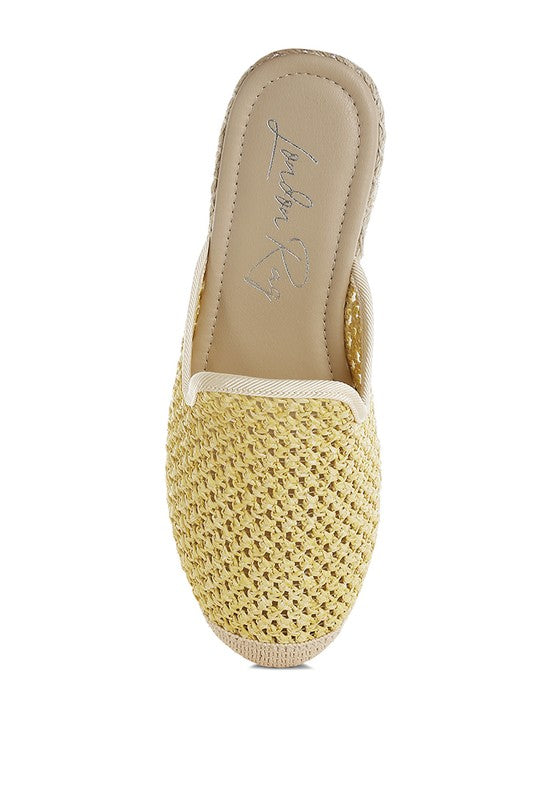 Nongai Raffia Espadrilles Mules - Tigbul's Variety Fashion Shop