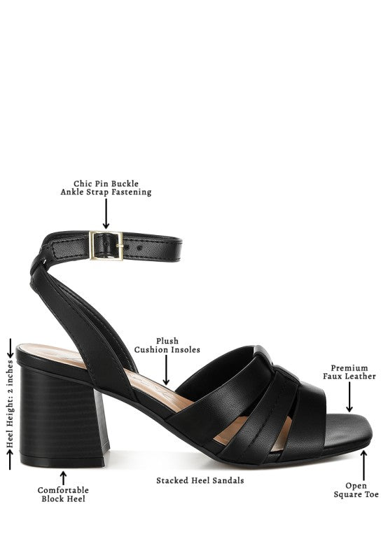 Signora Pin Buckle Ankle Strap Sandals - Tigbul's Variety Fashion Shop