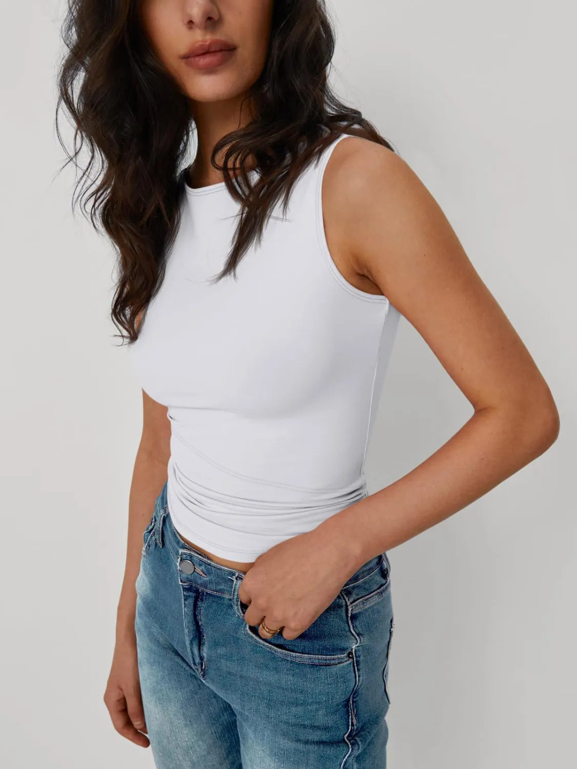 2 Piece Round Neck Tank - Tigbul's Variety Fashion Shop