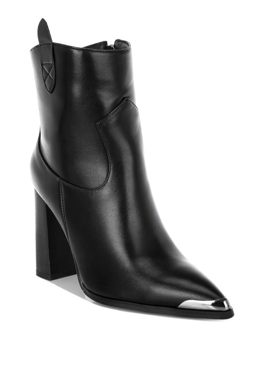 Hatter Pointed Toe Faux Leather Boots - Tigbul's Variety Fashion Shop