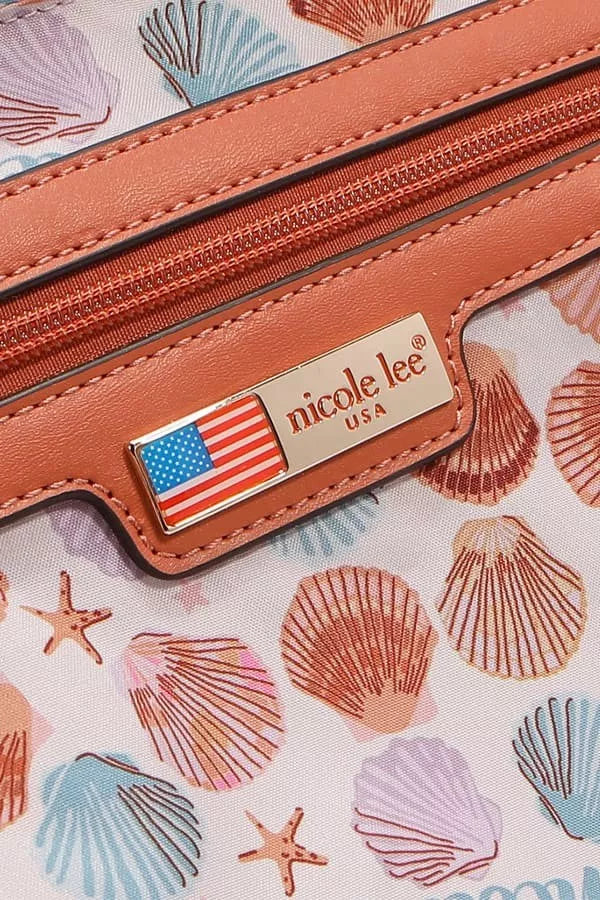 Nicole Lee USA Tropical Beach House Print Shopper Bag - Tigbul's Variety Fashion Shop