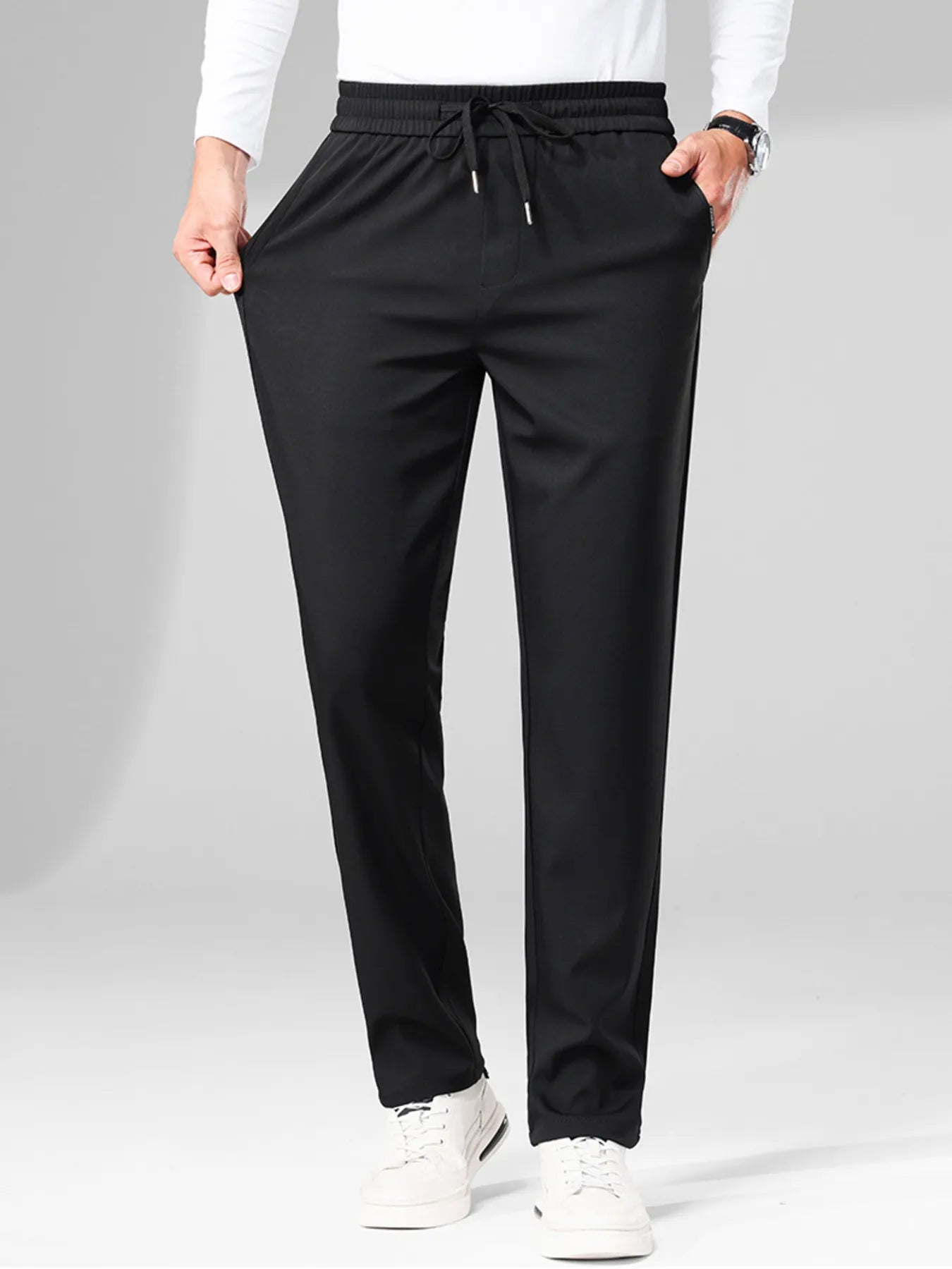 Men's Plus Size Drawstring Pants with Pockets - Tigbul's Variety Fashion Shop