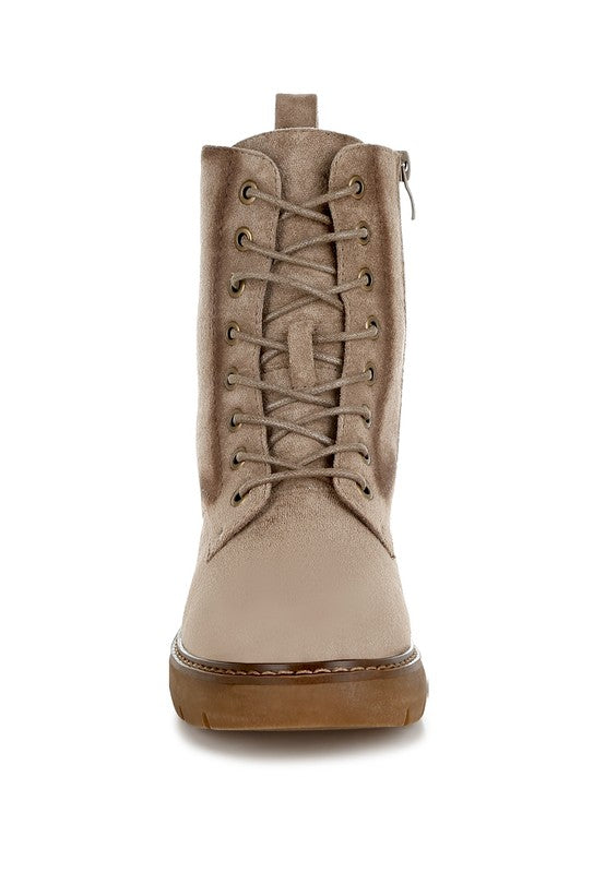 Azalea Lace Up High Ankle Boots - Tigbul's Variety Fashion Shop
