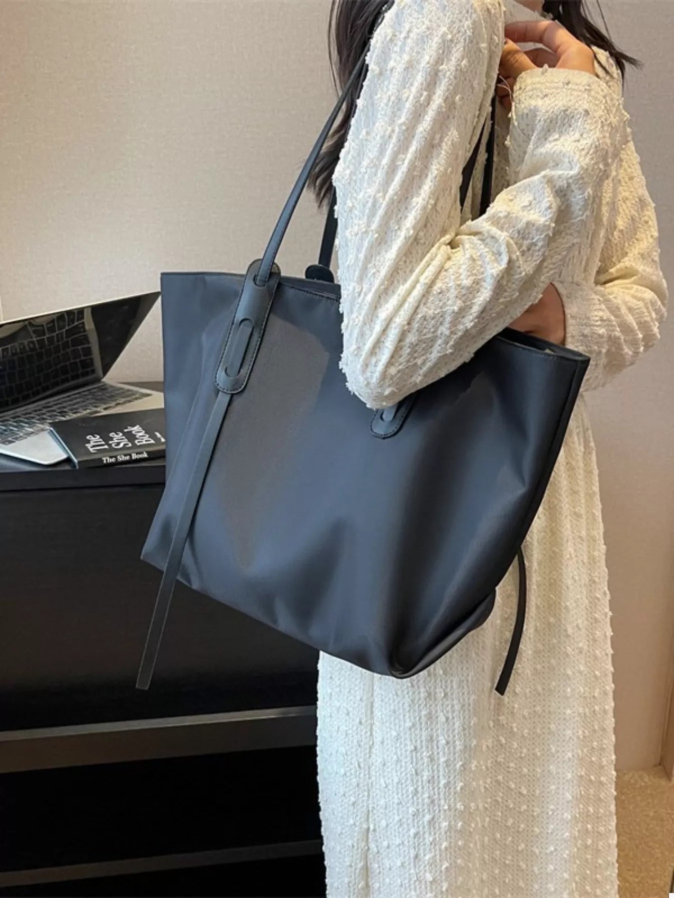 Oxford Cloth Tote Bag - Tigbul's Variety Fashion Shop