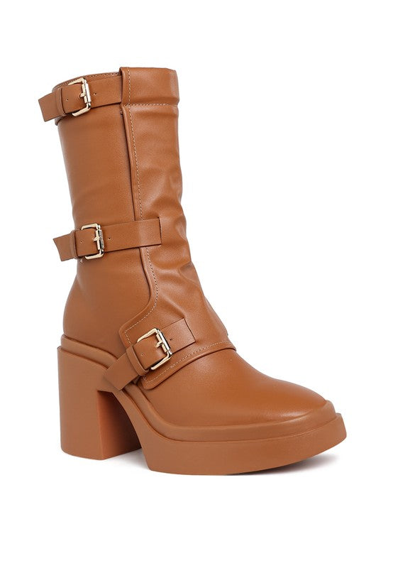 Syrah Chunky Biker Boots - Tigbul's Variety Fashion Shop
