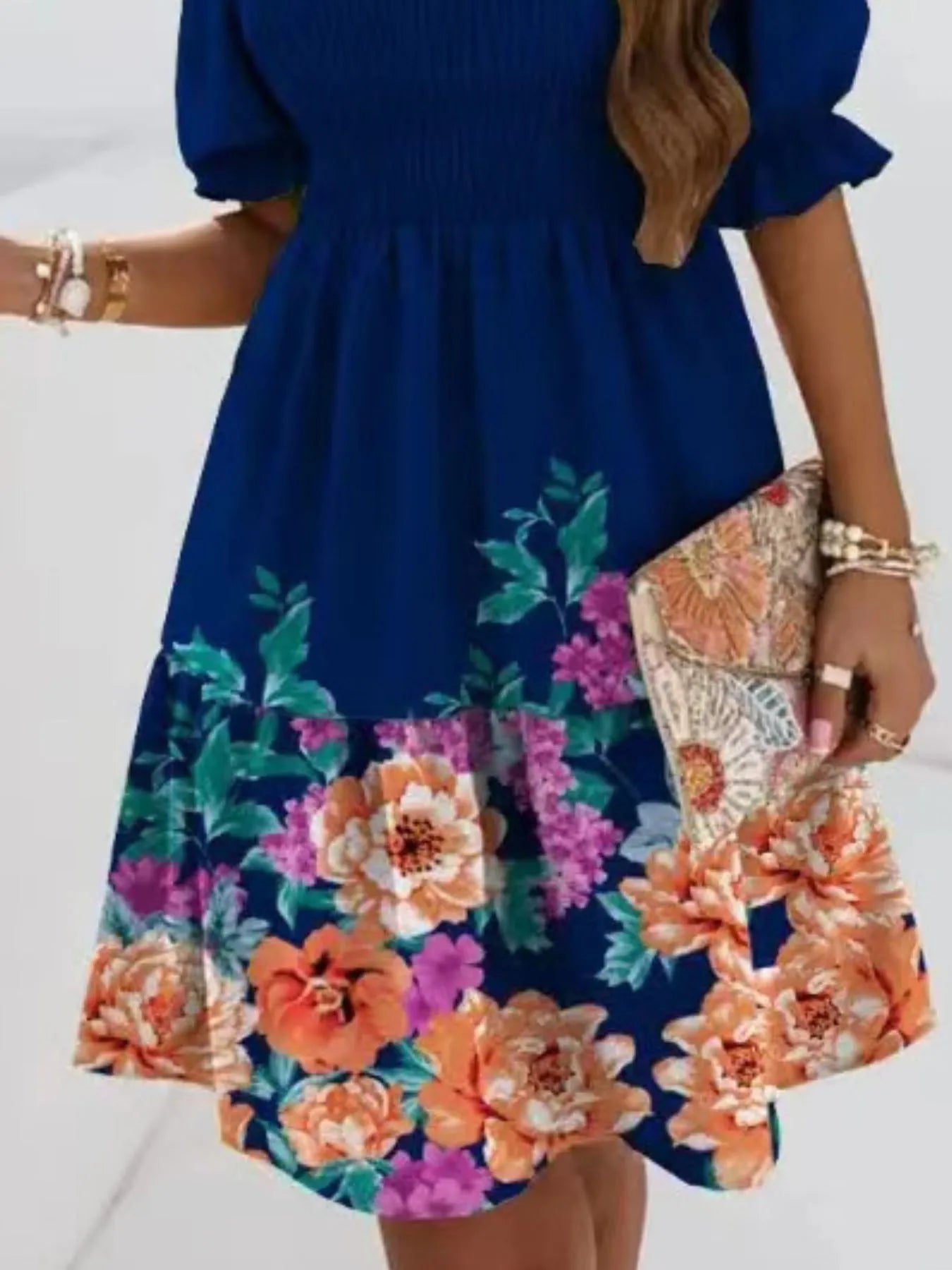 Off Shoulder Smocked Summer Dress - Tigbul's Variety Fashion Shop