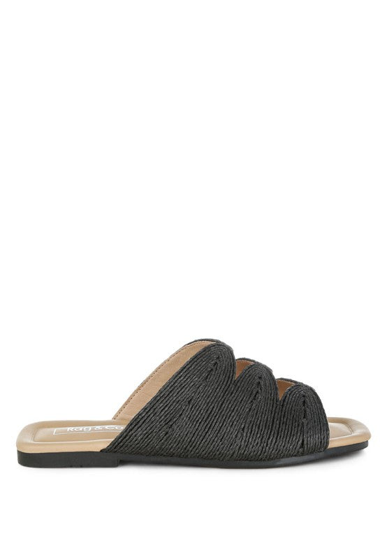 Daisy Doe Raffia Square Toe Flats - Tigbul's Variety Fashion Shop