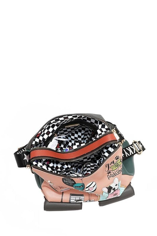 Nicole Lee USA Multifunction Adjustable Strap Eco-Leather Backpack - Tigbul's Variety Fashion Shop