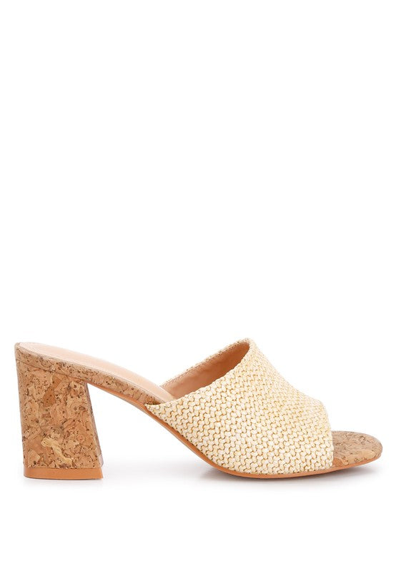 Addie Raffia Slip On Sandals - Tigbul's Variety Fashion Shop