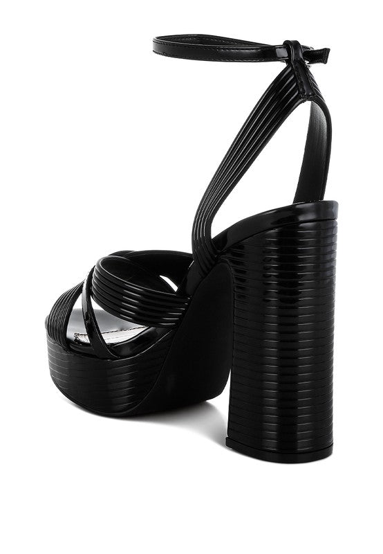 Socialite Metallic Ankle Strap Heel Sandals - Tigbul's Variety Fashion Shop