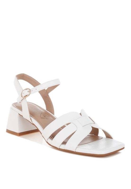 Eliska Strappy Square Toe Block Heels - Tigbul's Variety Fashion Shop
