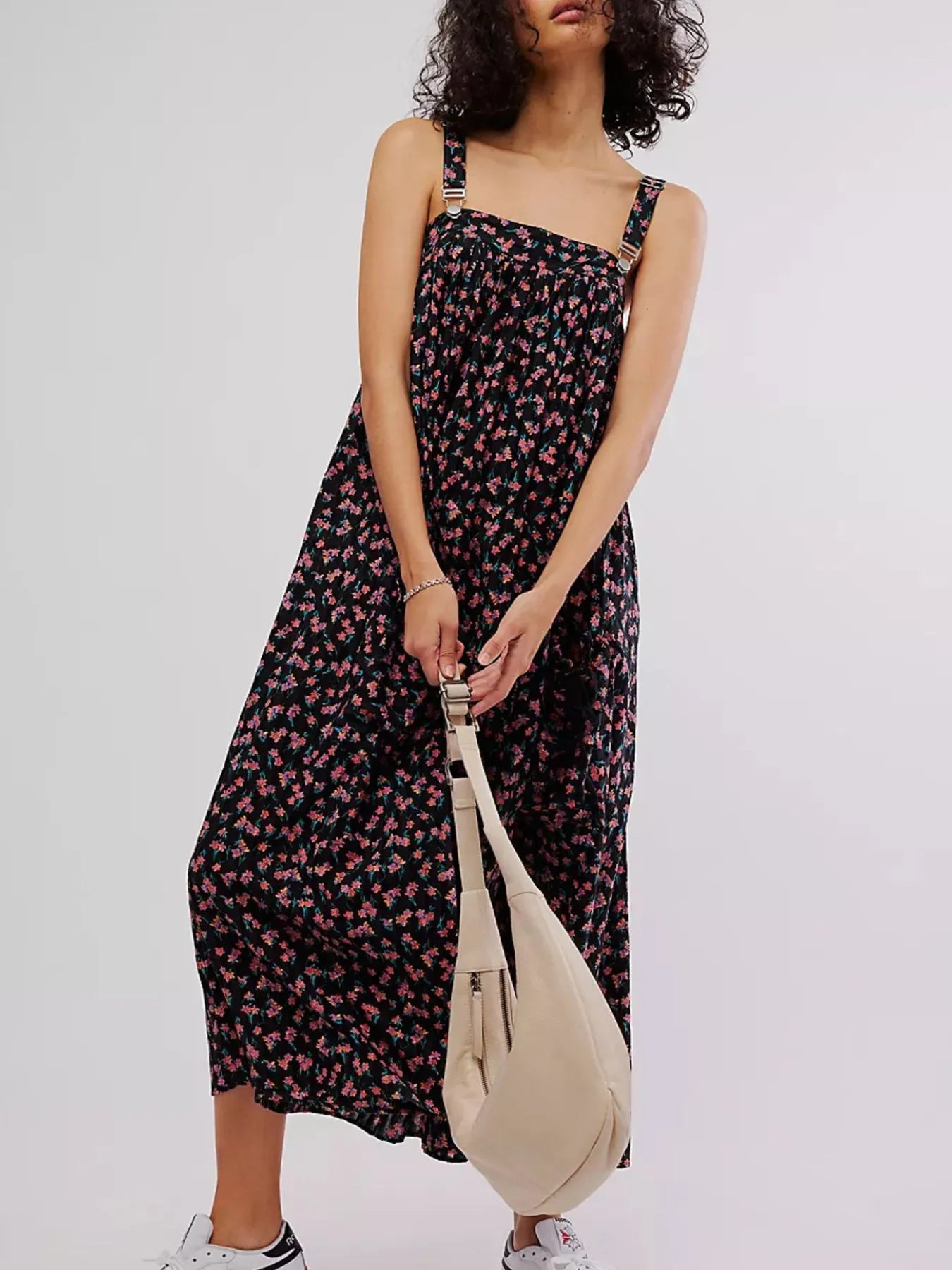 Floral Print Square Neck Summer Dress - Tigbul's Variety Fashion Shop